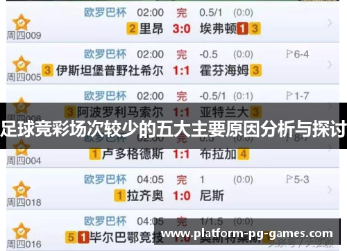 足球竞彩场次较少的五大主要原因分析与探讨