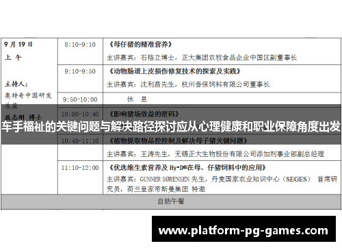 车手福祉的关键问题与解决路径探讨应从心理健康和职业保障角度出发